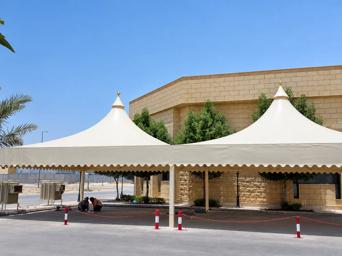 تركيب مظلات هرمية بالرياض