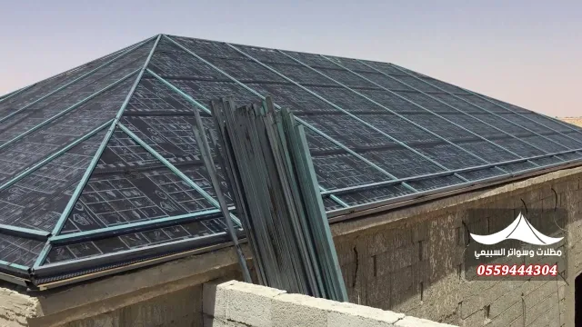 هيكل سقف قبل التغطية